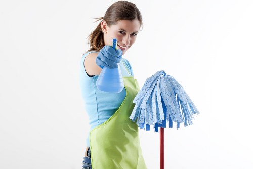Client raising a cleaning complaint in a professional setting