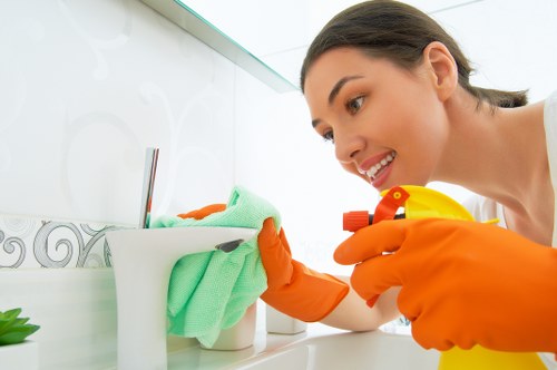 Bathroom cleaning in a local NW6 flat