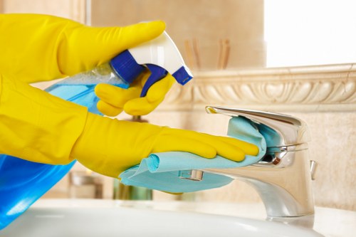 Technician carrying out low-moisture mattress cleaning in NW6