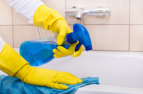 Detailed cleaning work in an NW6 kitchen during a deep clean service