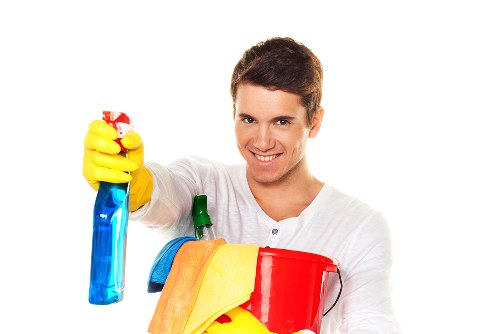 Bathroom sanitising during a one off cleaning service in NW6