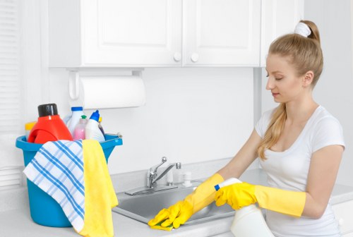 Commercial cleaners in NW6 maintaining an organised office environment